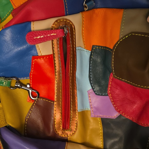 Colorful Patchwork Backpack - Picture 11 of 13